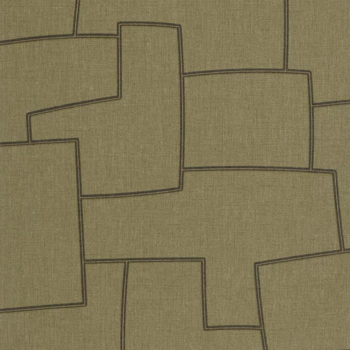 Inca Wallpaper - Vert Kaki swatch