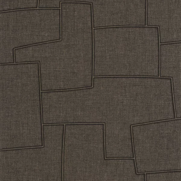 Inca Wallpaper - Noir Fusain by brown misc wallpaper from casadeco