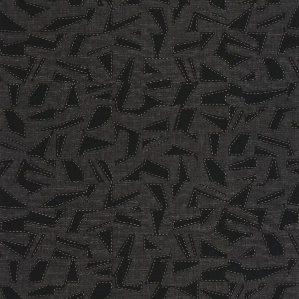 Sanara Wallpaper - Noir Fusain by black-grey misc wallpaper from casadeco