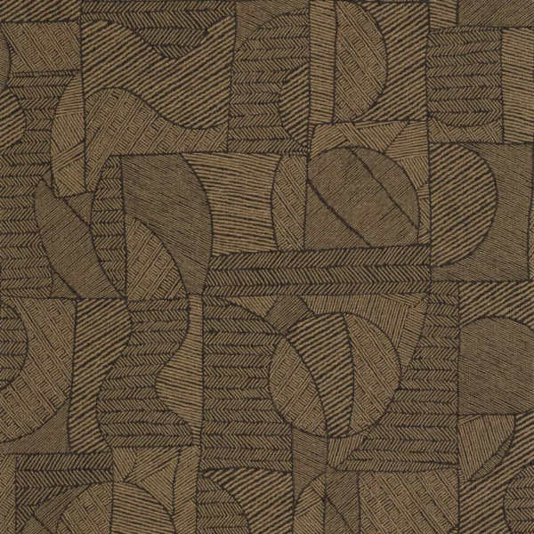 Baman Wallpaper - Or / Noir by brown misc wallpaper from casadeco