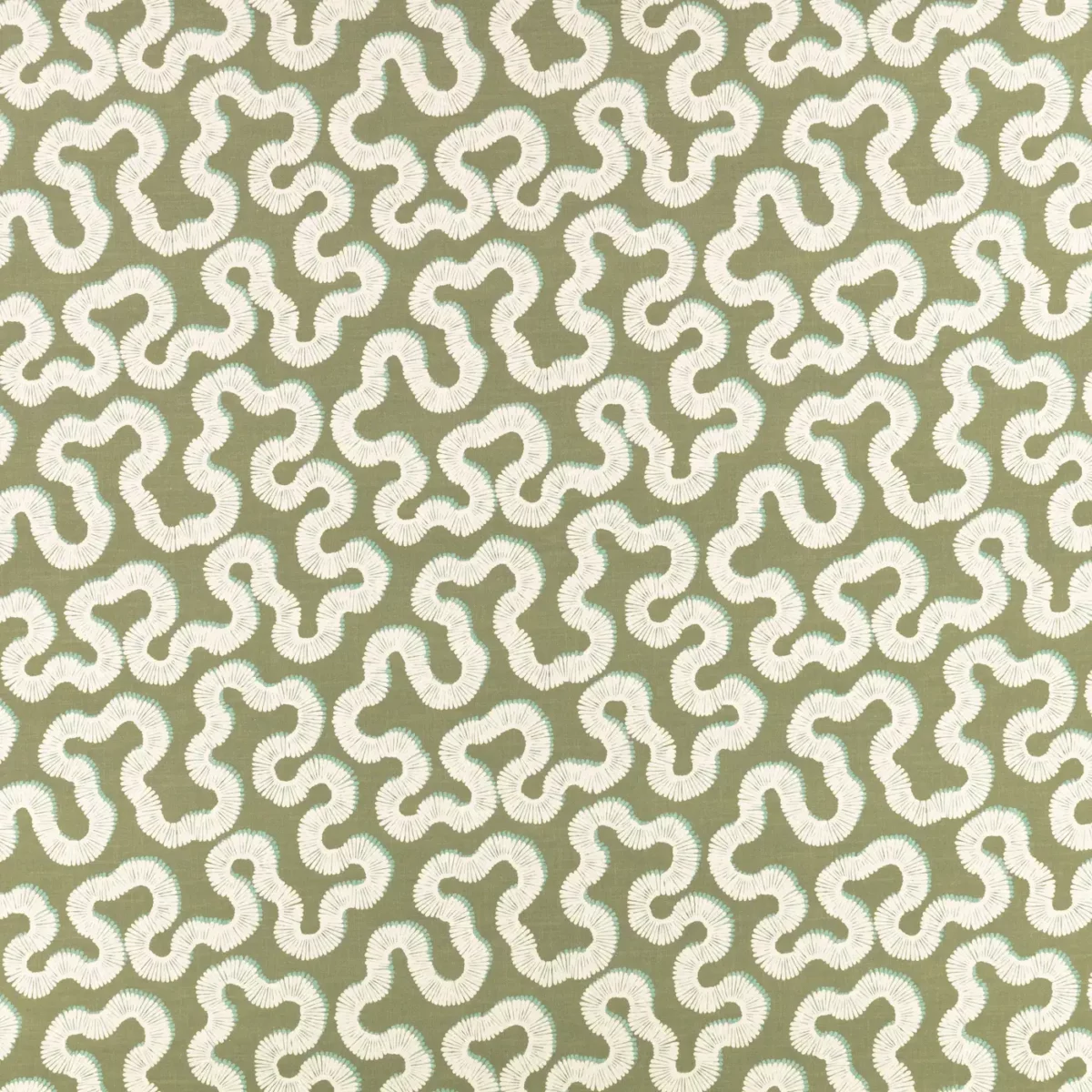 Kezia Fabric - Matcha by green misc cotton fabric from Romo