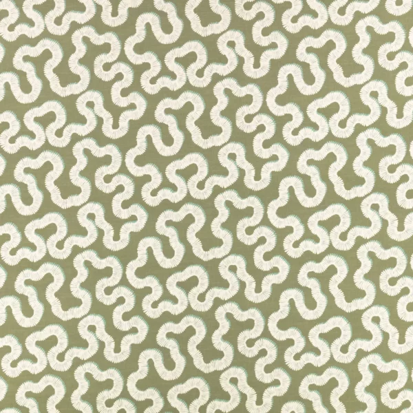 Kezia Fabric - Matcha by green misc cotton fabric from Romo