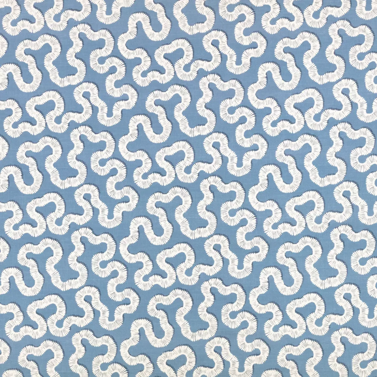 Kezia Fabric - Boathouse Blue by blue misc cotton fabric from Romo