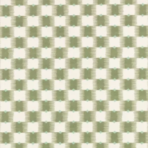 green checked cotton fabric from Romo
