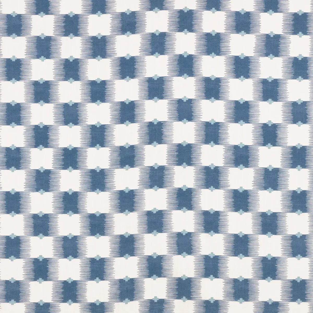 Ziri Fabric - Buxton Blue by blue checked cotton fabric from Romo
