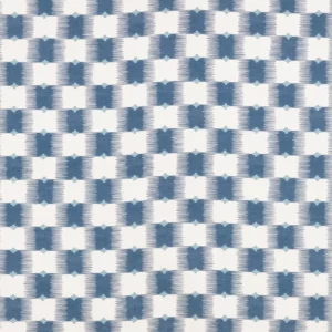 blue checked cotton fabric from Romo