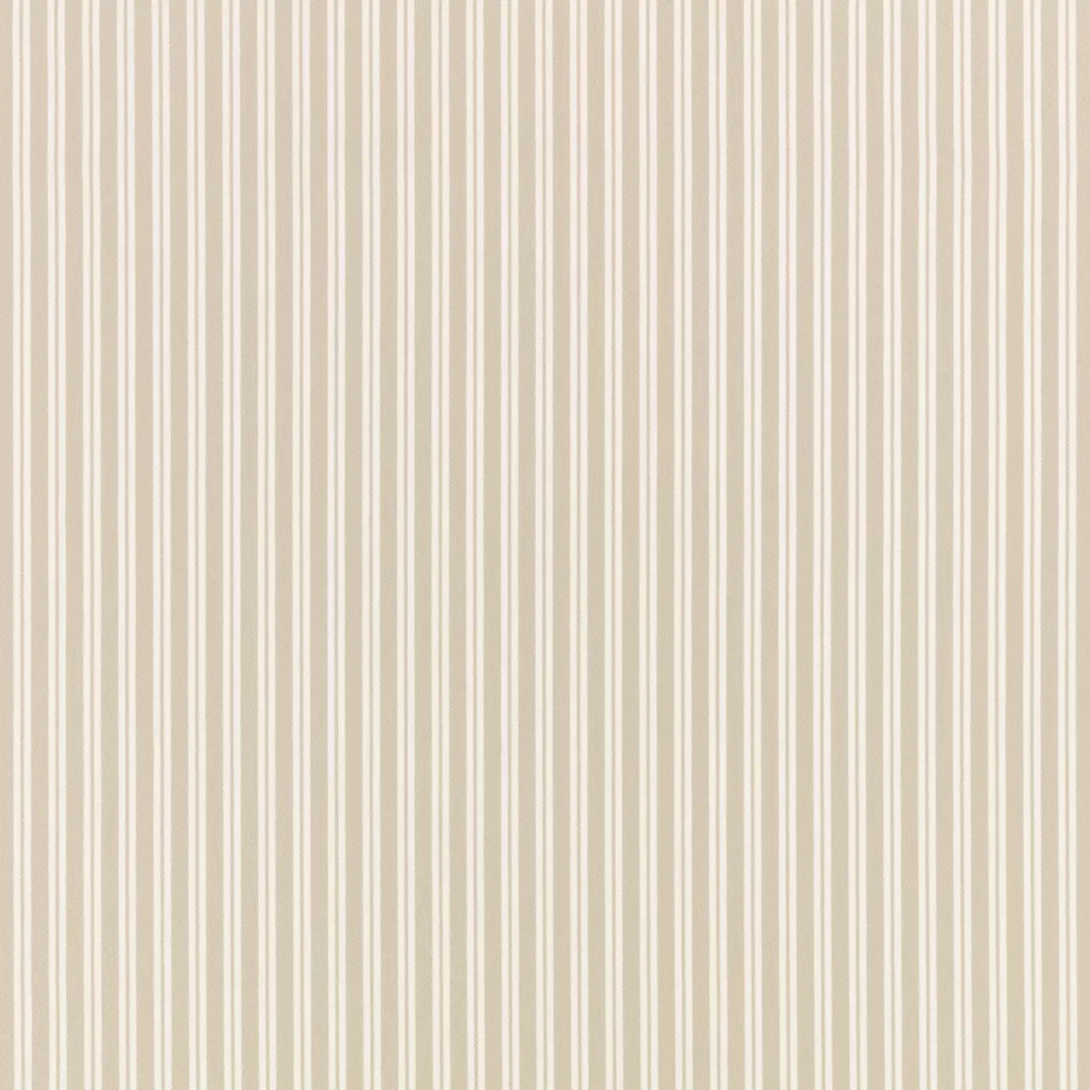 Obie Fabric - Stone by neutral striped cotton fabric from Romo