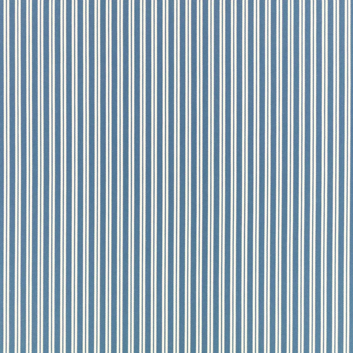 Obie Fabric - Buxton Blue by blue striped cotton fabric from Romo