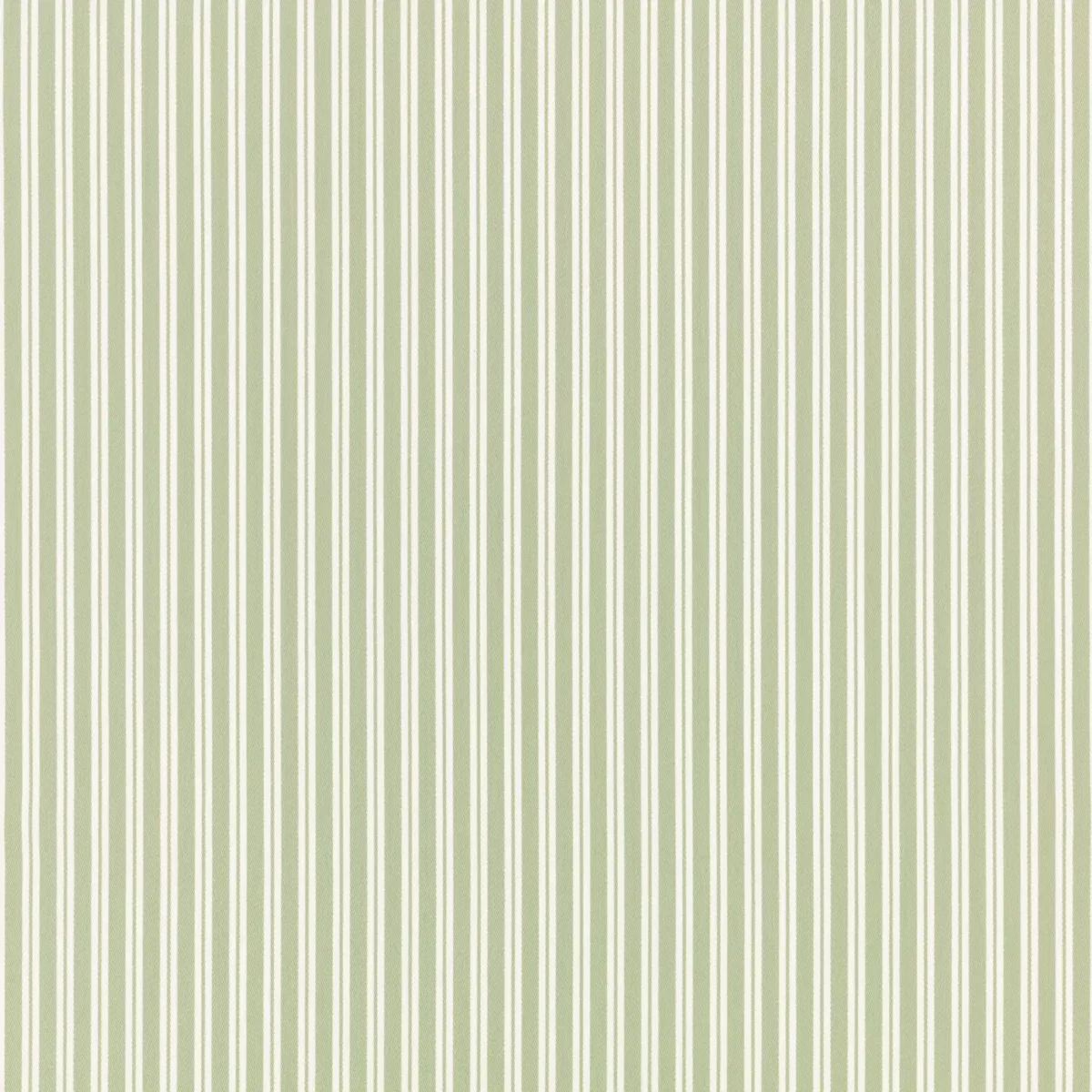 Obie Fabric - Aloe by green striped cotton fabric from Romo