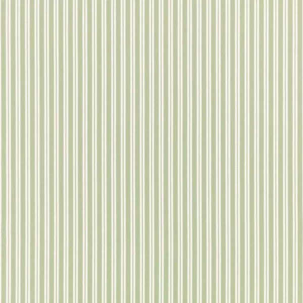 Obie Fabric - Aloe by green striped cotton fabric from Romo
