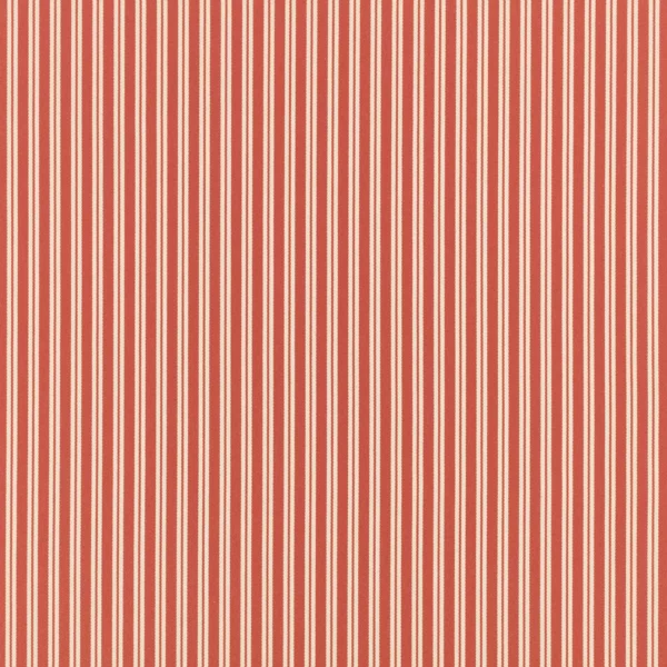 Obie Fabric - Pimento by red striped cotton fabric from Romo
