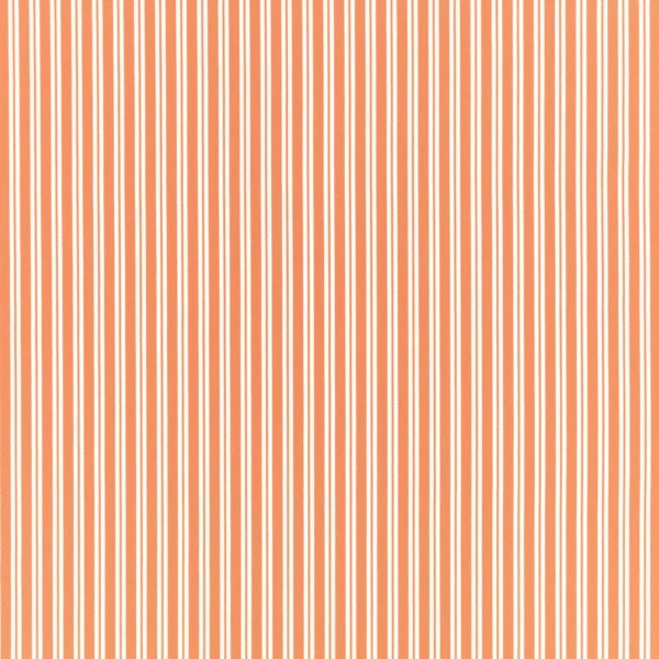 Obie Fabric - Mango by orange striped cotton fabric from Romo