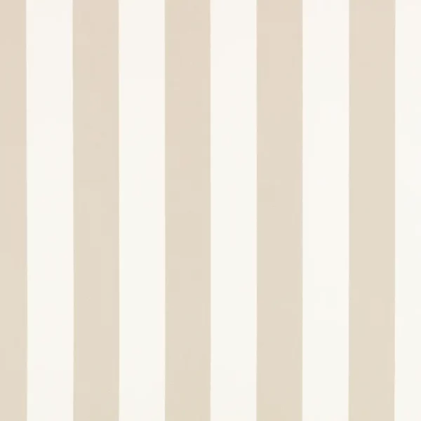 Aron Fabric - Stone by neutral striped cotton fabric from Romo
