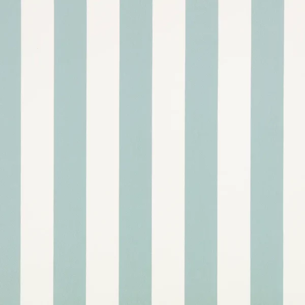 Aron Fabric - Tourmaline by blue striped cotton fabric from Romo