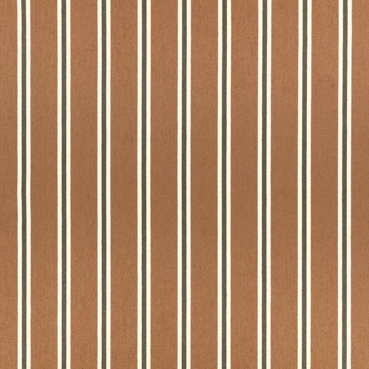Tiva Fabric - Cinnamon by brown striped woven fabric from Romo