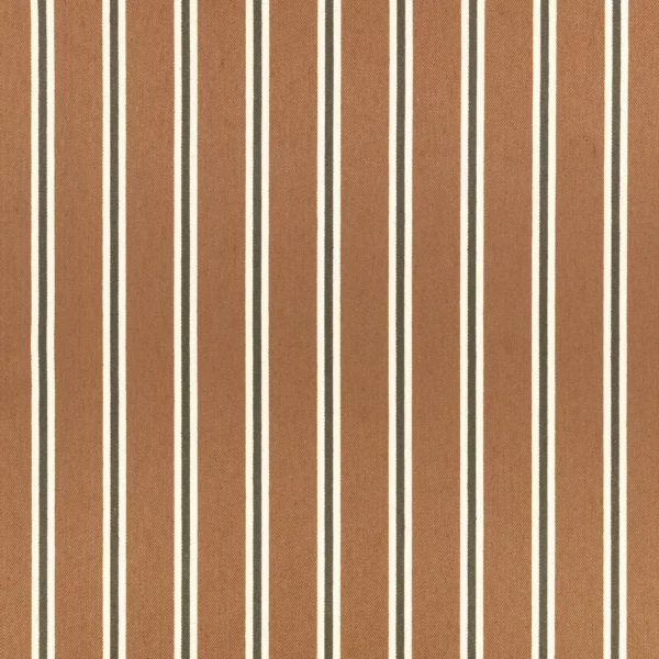 Tiva Fabric - Cinnamon by brown striped woven fabric from Romo