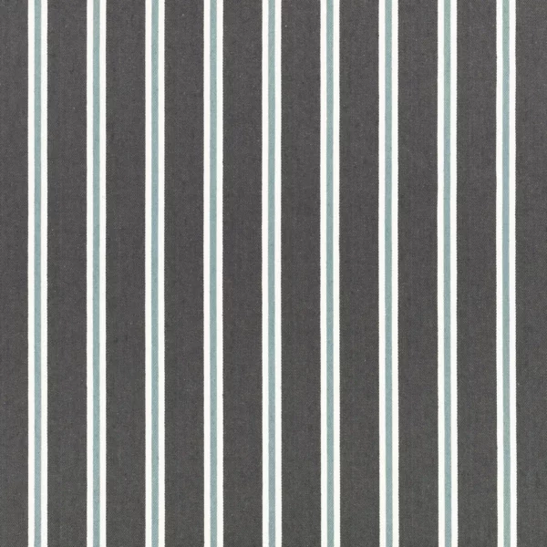 Tiva Fabric - Twilight by black-grey striped woven fabric from Romo