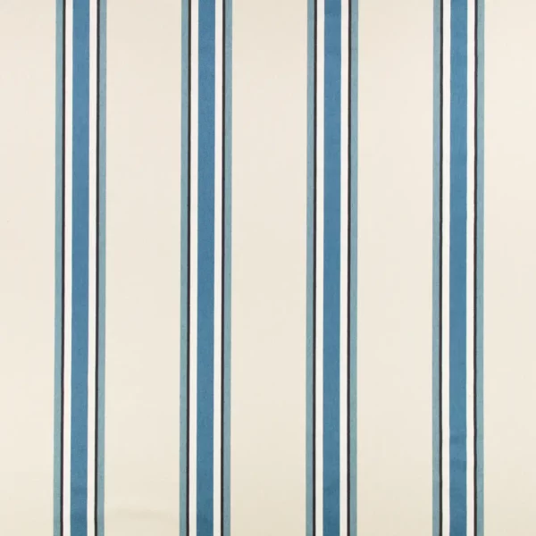 Elson Fabric - Buxton Blue by blue striped woven fabric from Romo