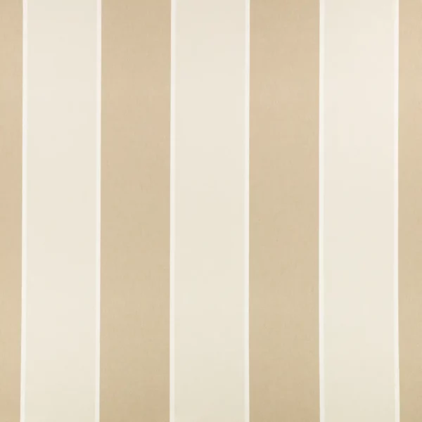 Arbury Fabric - Almond by neutral striped woven fabric from Romo