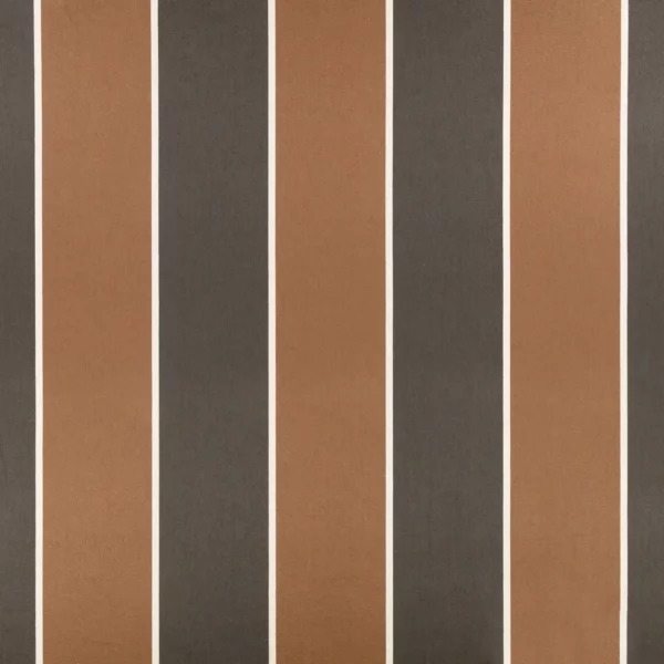 Arbury Fabric - Cinnamon by brown striped woven fabric from Romo