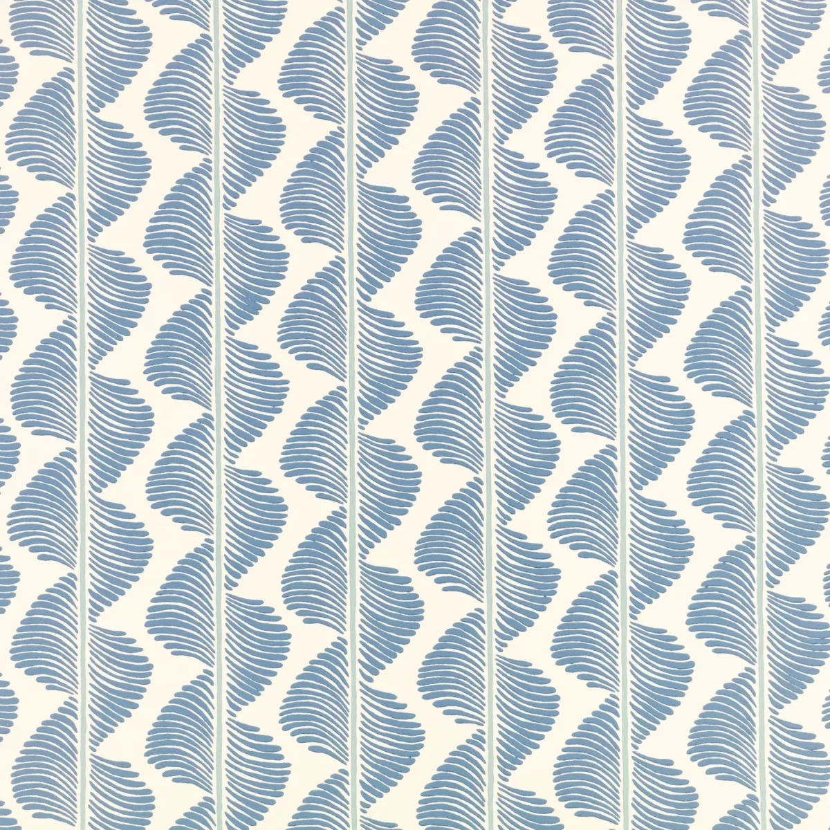 Aubin Wallpaper - Boathouse Blue by blue misc wallpaper from romo