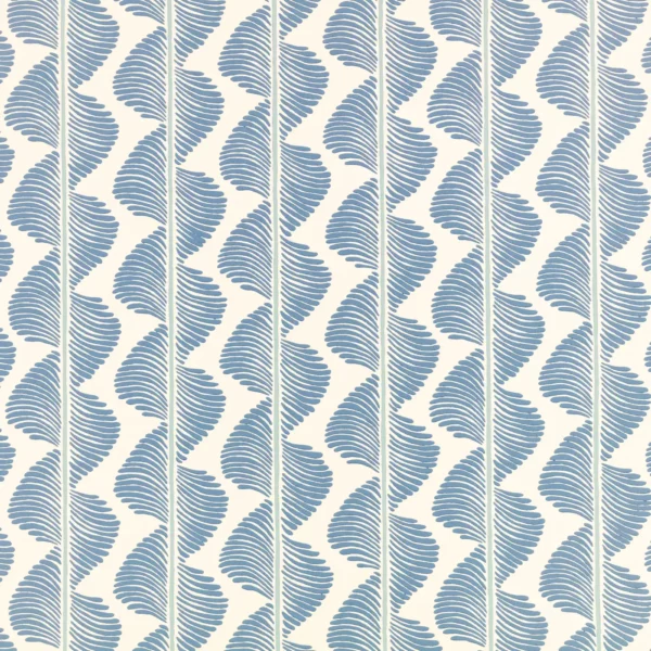 Aubin Wallpaper - Boathouse Blue by blue misc wallpaper from romo