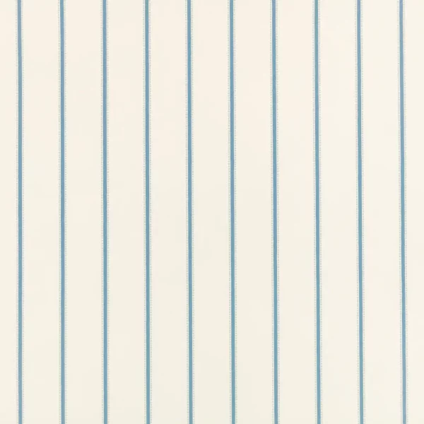 Alma Wallpaper - Boathouse Blue by blue striped wallpaper from romo