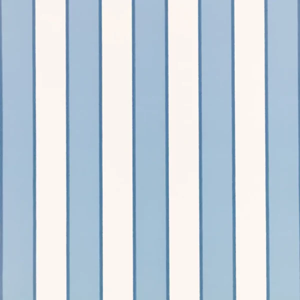 Orsin Wallpaper - Boathouse Blue by blue striped wallpaper from romo