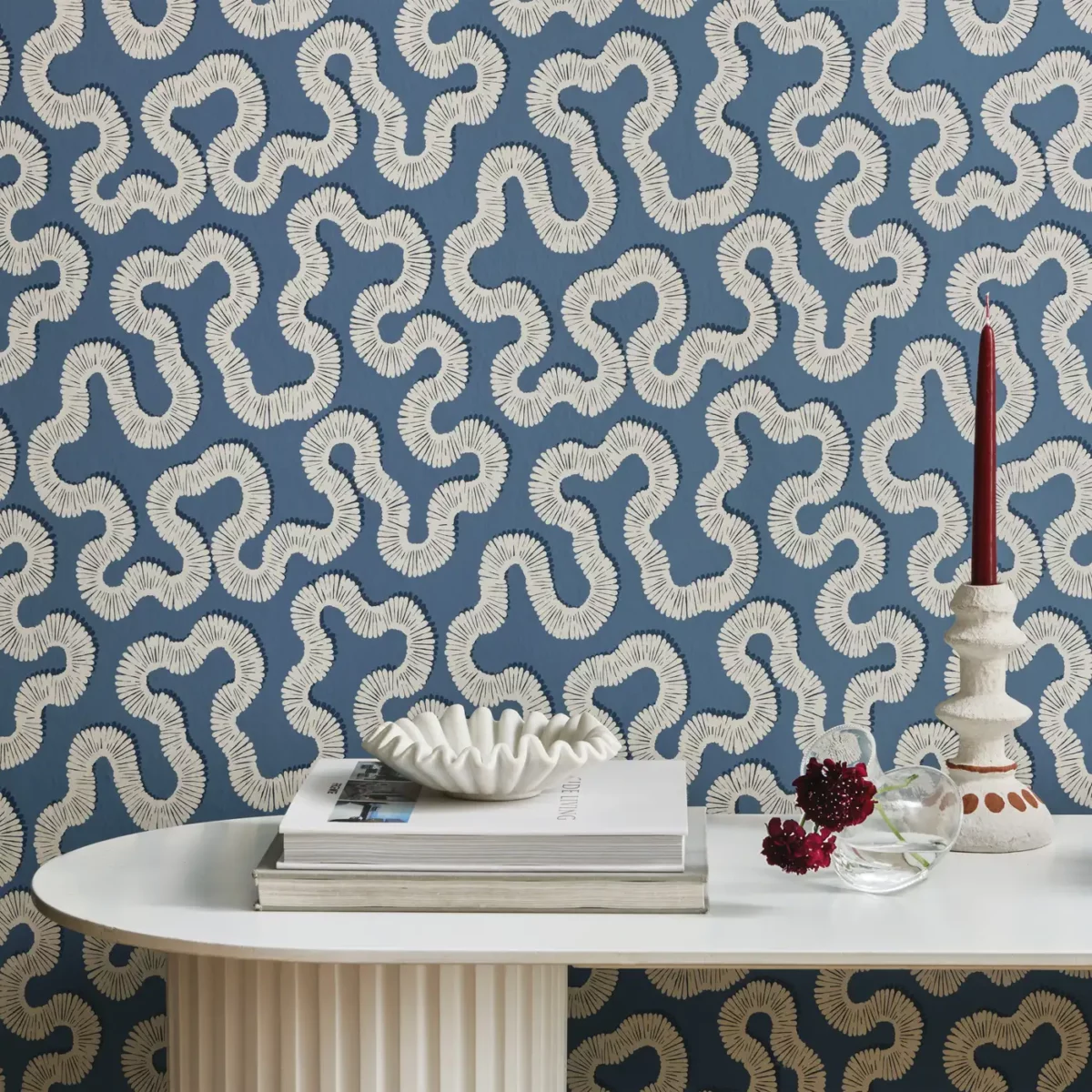 Kezia Wallpaper - Boathouse Blue from