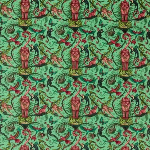 green animal velvet-chenille fabric from Emma Shipley