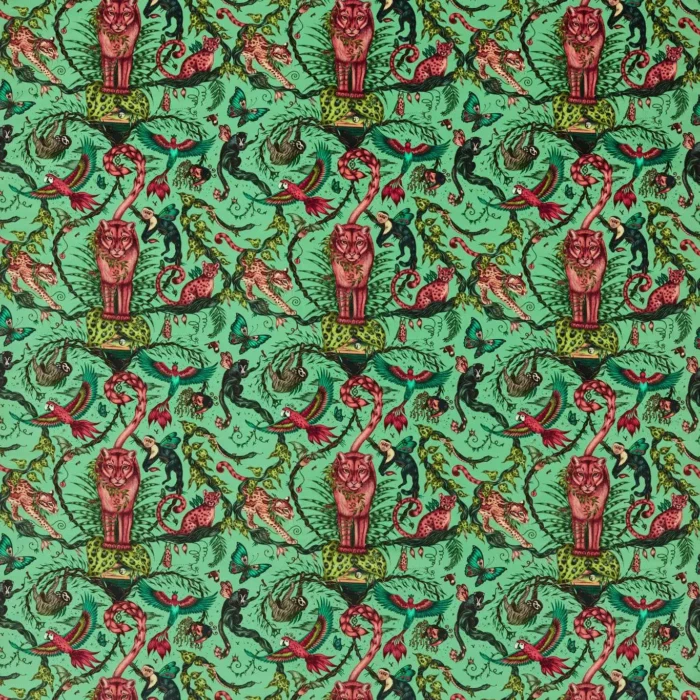 Bosque Dreams Velvet Fabric - Aquamarine swatch