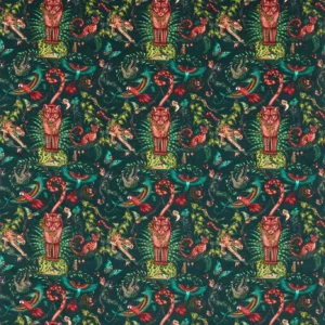 multicolour animal velvet-chenille fabric from Emma Shipley