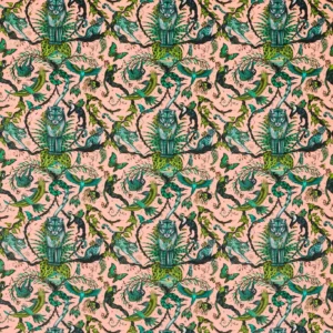 pink animal velvet-chenille fabric from Emma Shipley