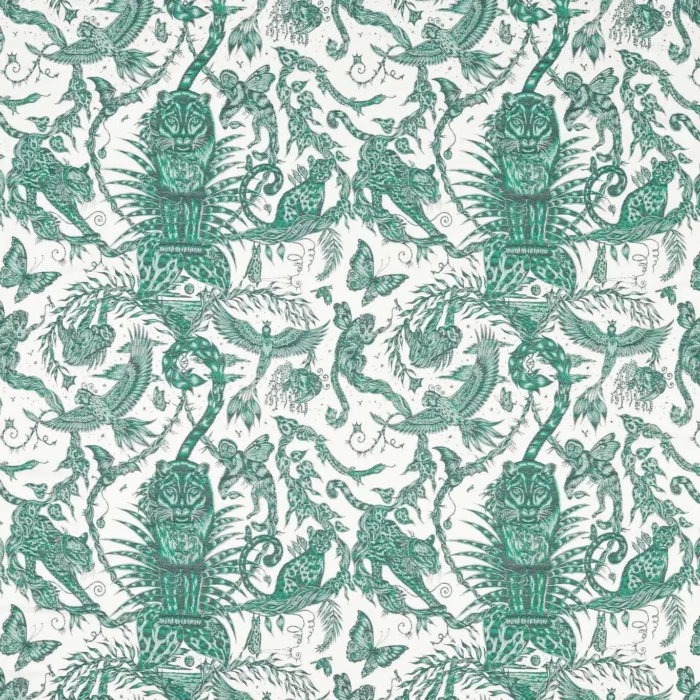 Bosque Dreams Jacquard Fabric - Seafoam swatch