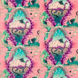 pink animal velvet-chenille fabric from Emma Shipley