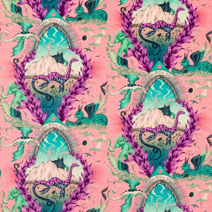 Highlandia Velvet Fabric - Pink swatch