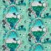 blue animal velvet-chenille fabric from Emma Shipley