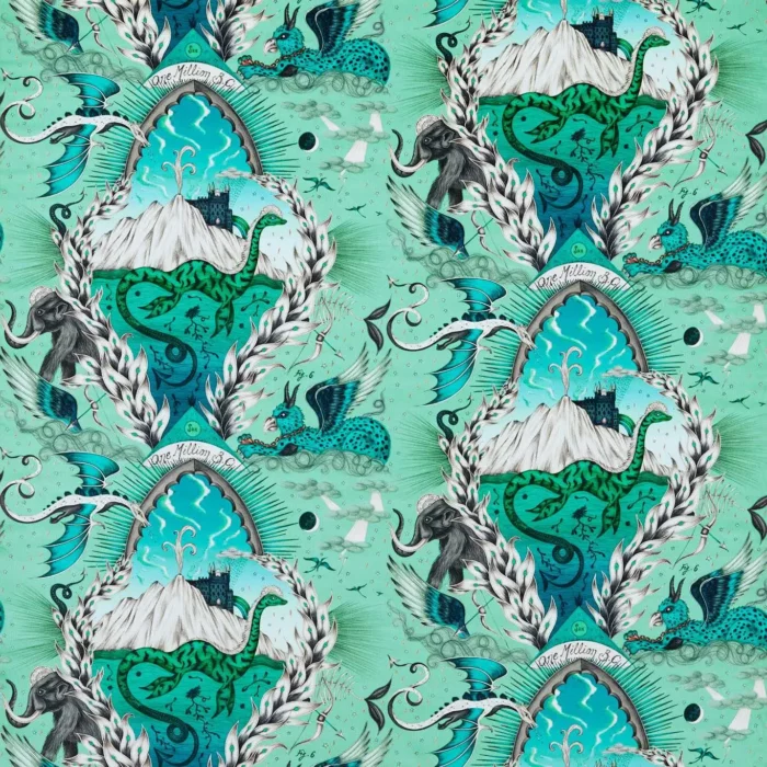 Highlandia Velvet Fabric - Sage swatch