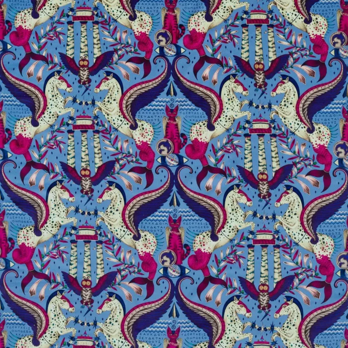 Odyssey Mythos Velvet Fabric - Periwinkle swatch