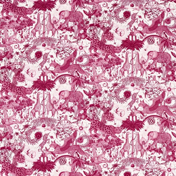 Paradise Lost Fabric - Berry swatch