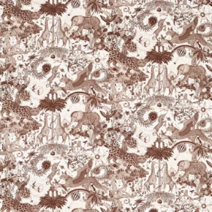 brown animal cotton fabric from Emma Shipley