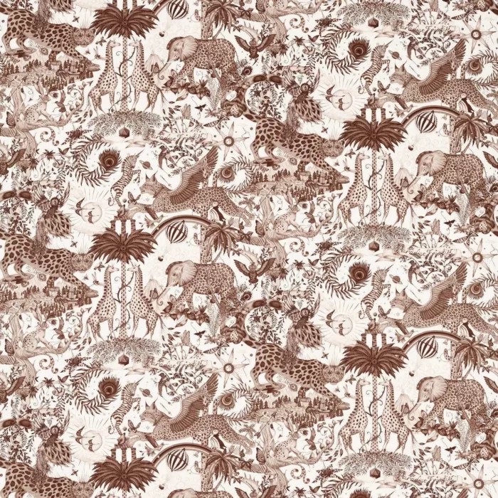 Paradise Lost Fabric - Sepia swatch