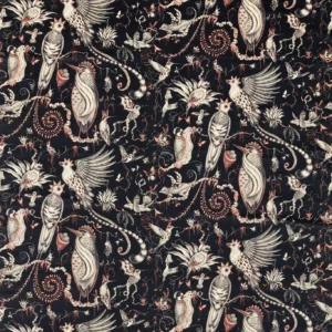 black-grey animal velvet-chenille fabric from Emma Shipley