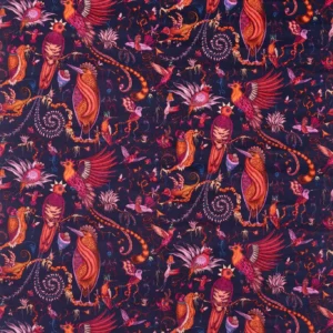 purple animal velvet-chenille fabric from Emma Shipley
