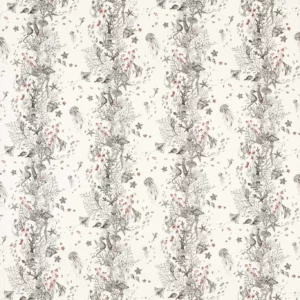 black-grey animal cotton fabric from Emma Shipley