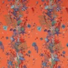 orange animal embroideried fabric from Emma Shipley