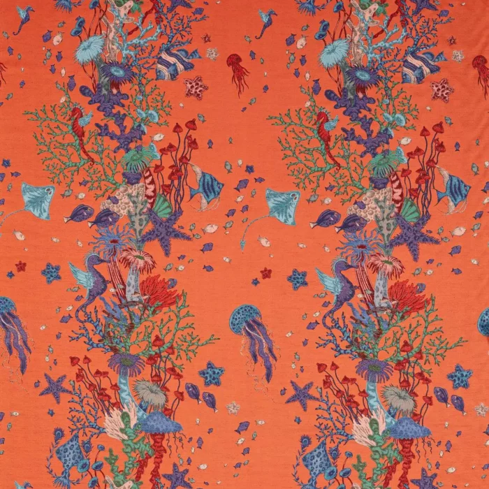 Seaforest Jacquard Fabric - Peach swatch