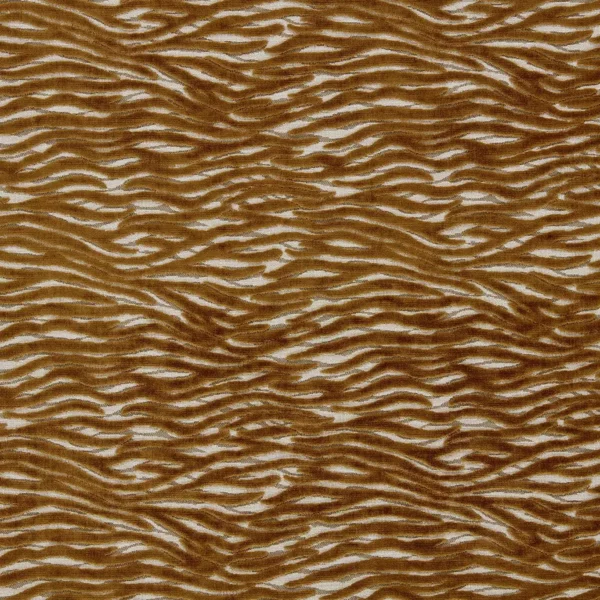 Wildstripe Fabric - Bronze by brown misc velvet-chenille fabric from Emma Shipley