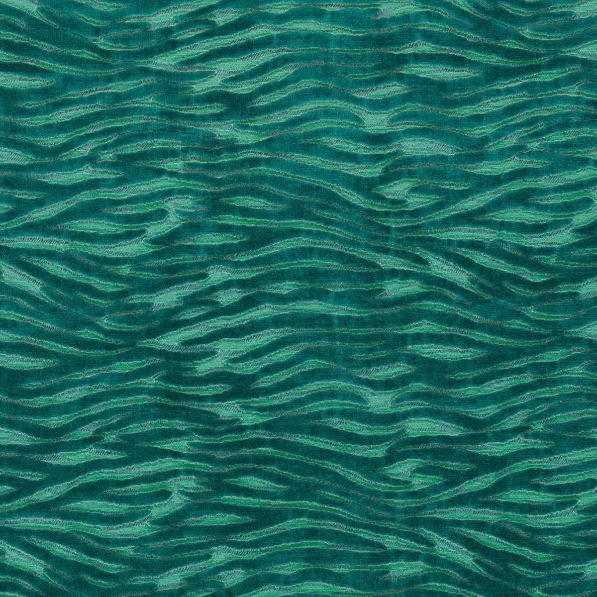 Wildstripe Fabric - Seafoam by blue misc velvet-chenille fabric from Emma Shipley