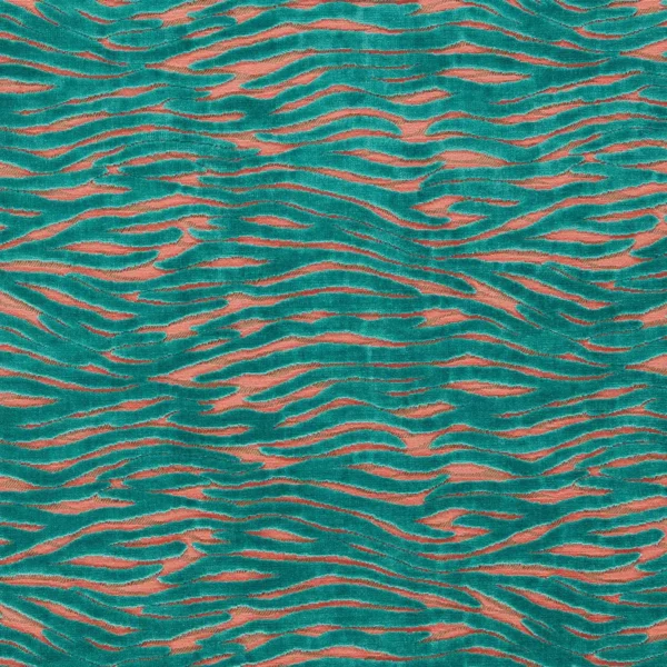Wildstripe Fabric - Tropic by blue misc velvet-chenille fabric from Emma Shipley